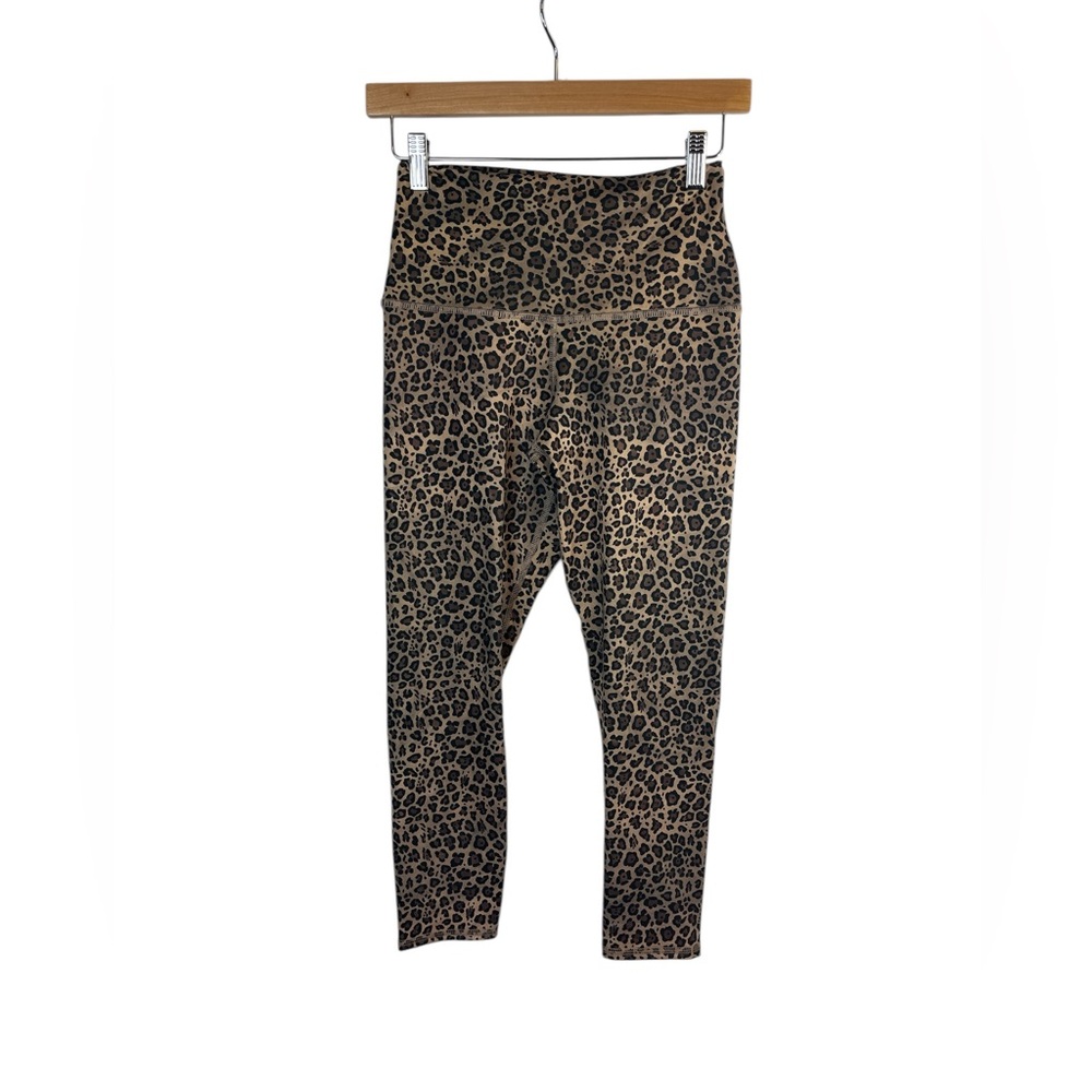 EVOLUTION AND CREATION 7/8 LEGGINGS LEOPARD PRINT HIGH WAIST sz S